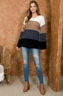 REVERSED COVERSTITCH COLOR BLOCK TOP