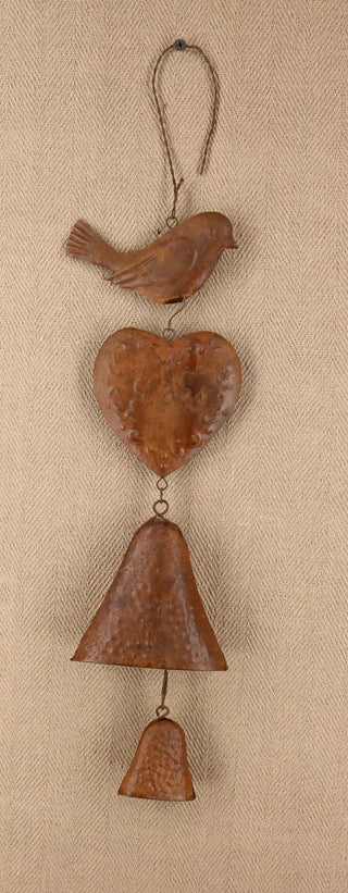Rusty Hanging Bird/Bell/Heart