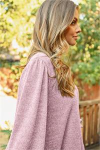 Mauve Puff Sleeve