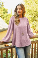 Mauve Puff Sleeve