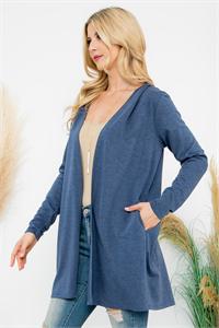 Navy Hooded Cardigan