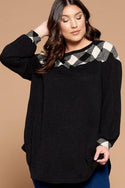 Buffalo Plaid Check Contrast Top