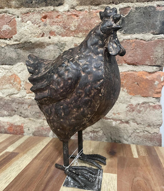 Standing Chicken Vintage Black 6.7x4.1x9.5