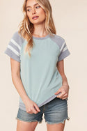 Oversized Raglan Textured Knit Top