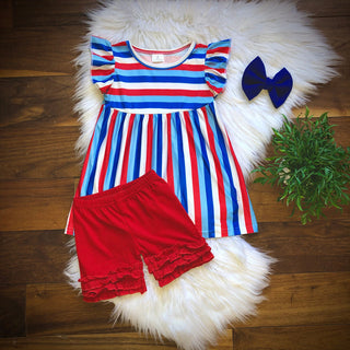 Patriotic Stripes Short Set