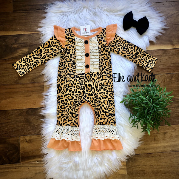 Luxe Leopard Infant Romper by Wellie Kate