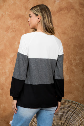 TWO TONE COLOR BLOCK TOP