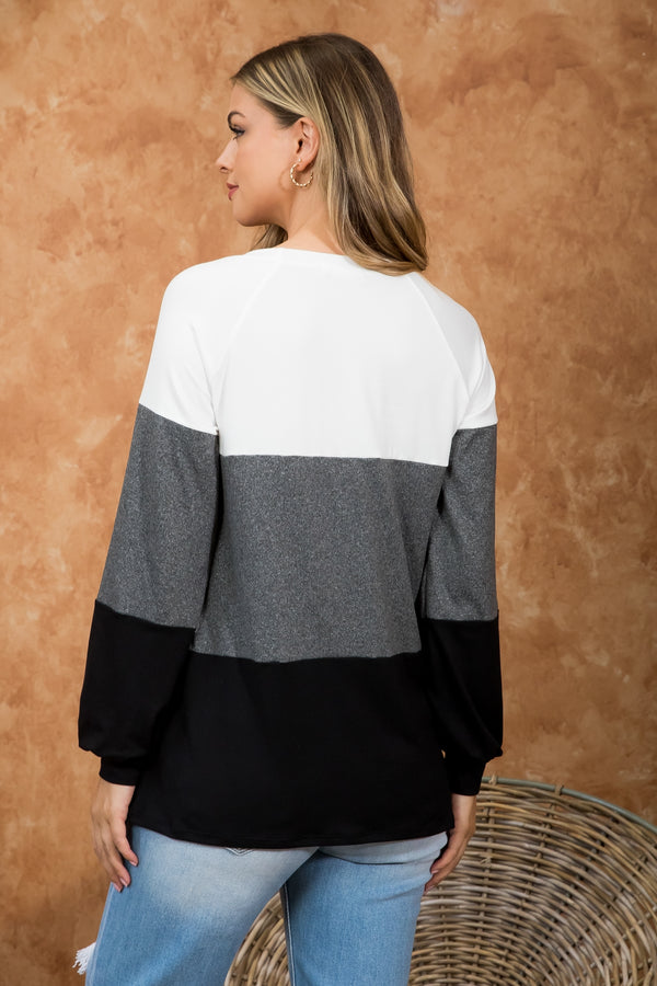 TWO TONE COLOR BLOCK TOP